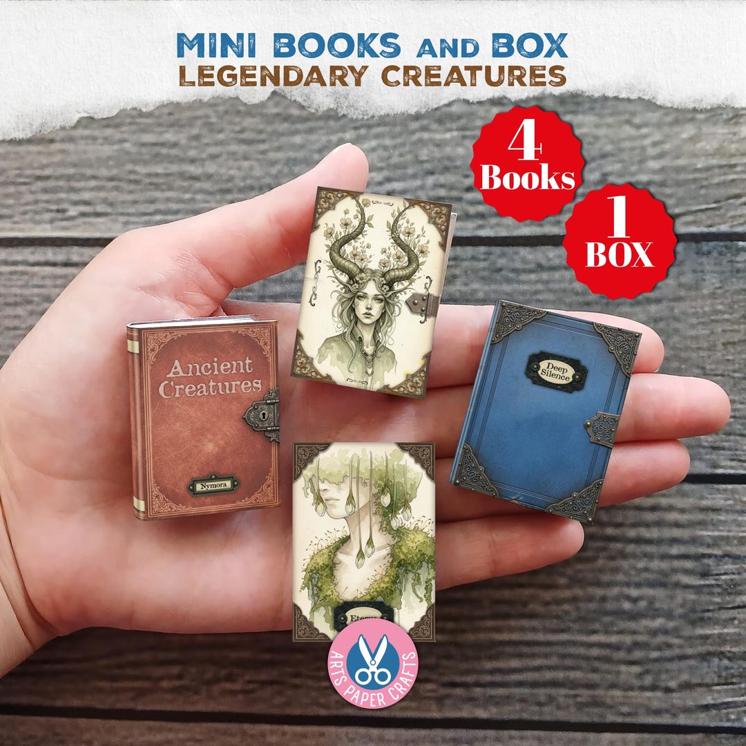 Legendary Creatures Mini Books, Spring, Junk Journal, Miniature, Box ...