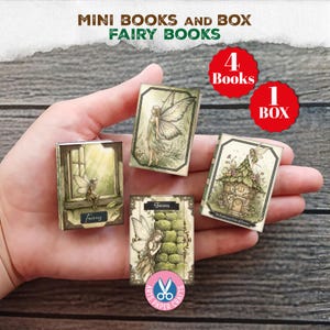 Fairy  Mini Books, Box, Book, Magic, Miniature, Junk Journal, Fairies, Kids, Gift, Woodland, Printable, Digital Download, Floral Fairy House