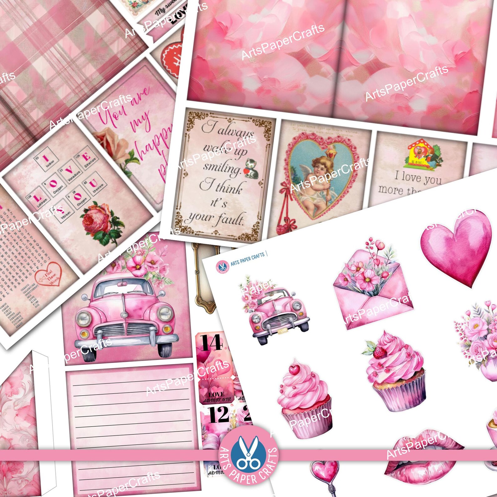 Loaded Tag Insert Valentine's Tags - Pocket Tags Loaded Tag Journal Insert - Floral ...