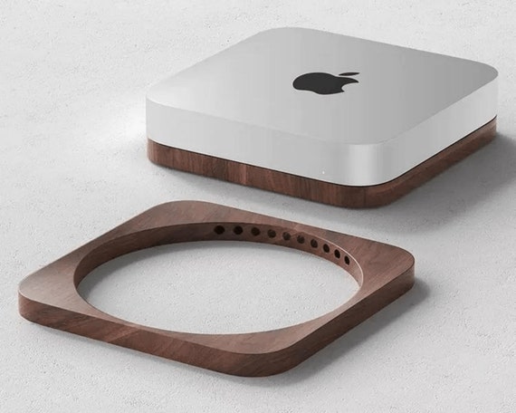 Soporte de madera para Mac Mini y Mac Studio, accesorios de nogal  MacMini/MacStudio, soporte de escritorio hecho a mano para Mac a prueba de  polvo