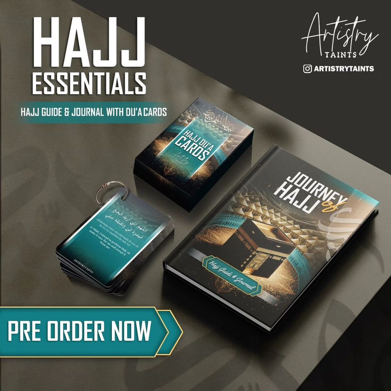 Ultimate Hajj bundle: Hardcover Guide & Journal Dua Cards Bundle image 1