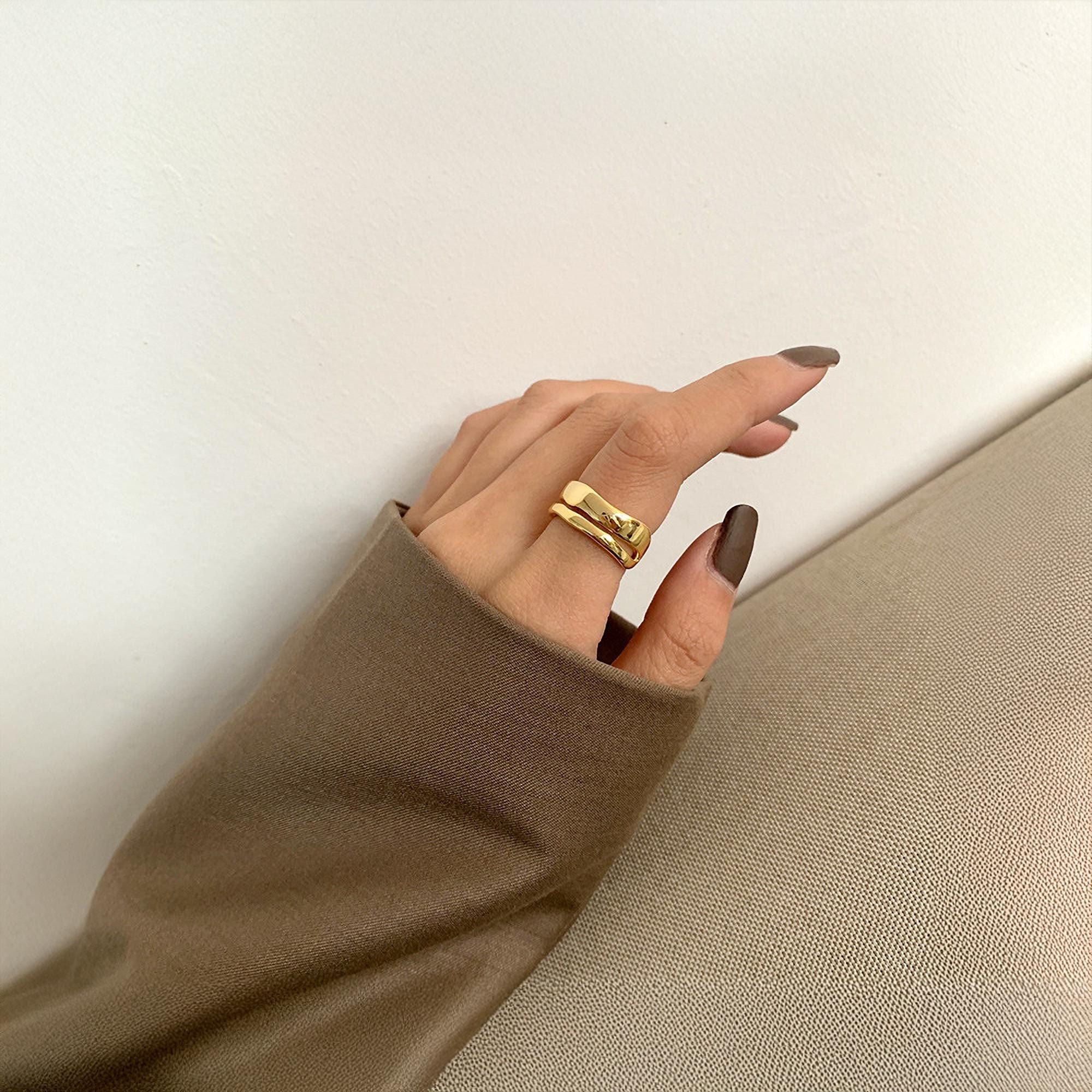 Bijou Plaqué Or - Bague Ou Bracelet ? Diamètre Intérieur 16 Mm - Occasion En Parfait état