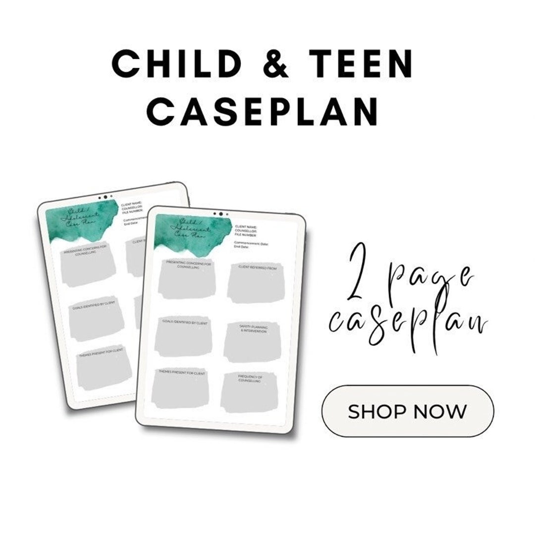 Child / Adolescent Counselling Case Plan - Etsy