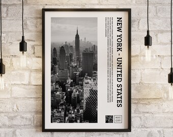 New York City Travel Photography Print Art, Top City Gallery Wall Art, Urban Photography, Printable Art Digital Cityscape Photo Print Art