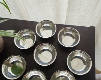 8 silver metal cups - 1930/40