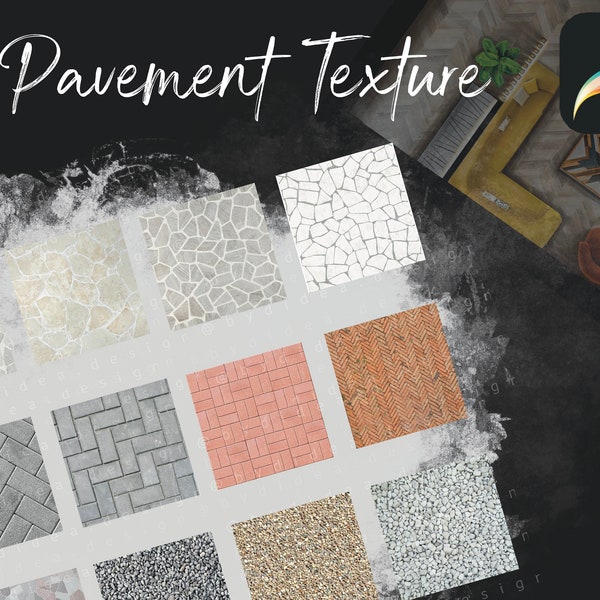 Procreate Pavement Texture  Cutouts Design Interior Exterior Sketch Blocks Elements