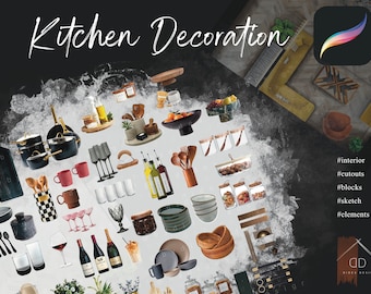 Procreate Kitchen Decorations Cutouts Interior Home Sketch
