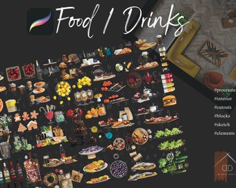Procreate Food Drink Interior Design Cutouts