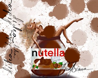 Nutella Art Print: Digital Illustration (Digital Download)
