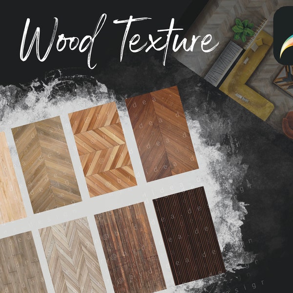 Procreate Holz Textur Ausschnitte Design Interior Sketch Blocks Elemente