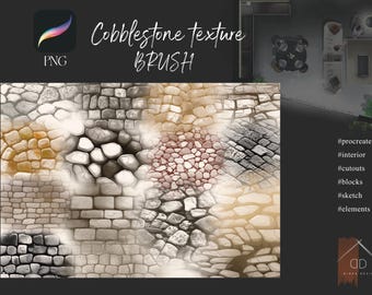 Procreate Cobblestone Pebble Brush Texture