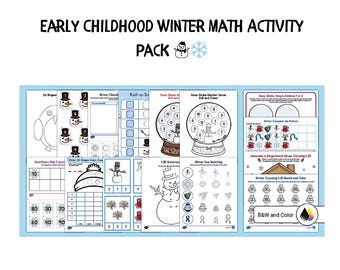 Early Childhood Winter Math Activity Pack Digital