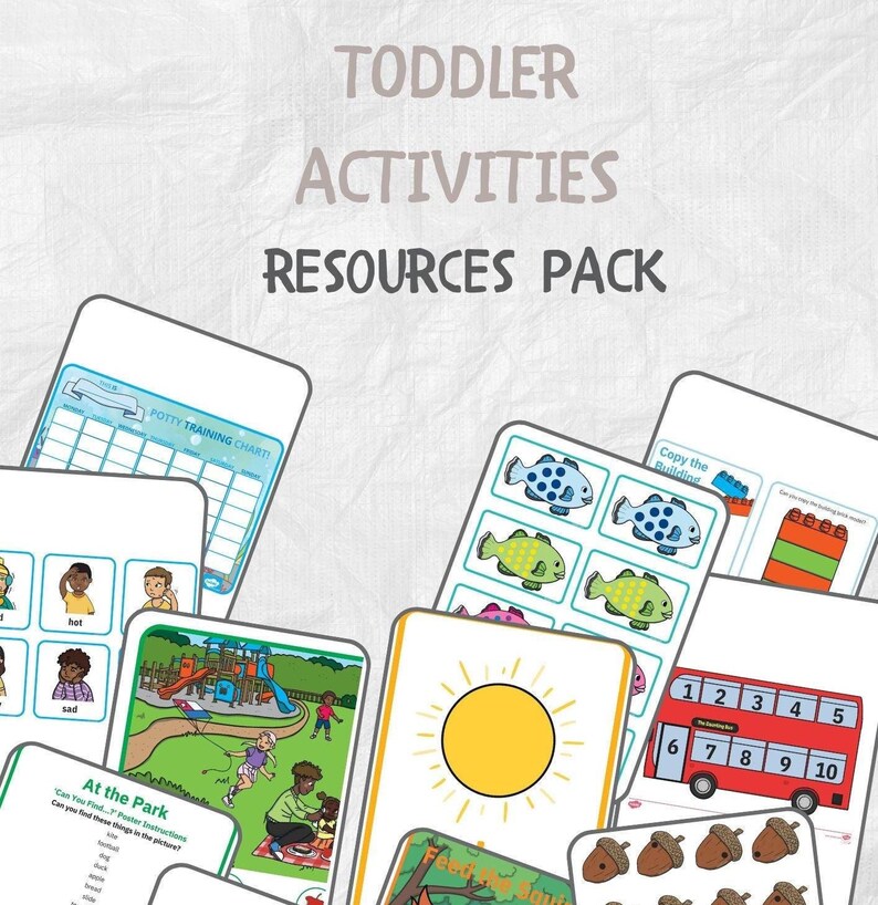 Toddler Kids Activities Resource Pack Digital - Etsy
