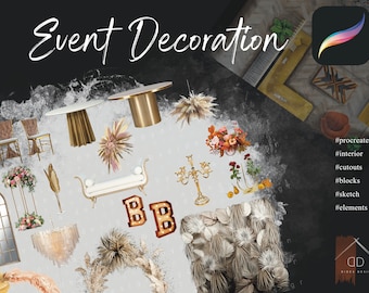 Procreate Event  Design Interior Exterior Sketch  Cutouts