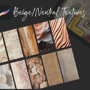 Procreate Beige Neutral Farbe Textur Tapeten Ausschnitte Design Innen Außen Skizze Blöcke Elemente