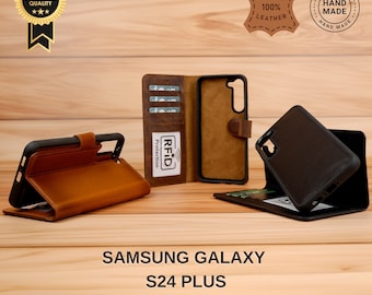 Samsung Galaxy S24 PLUS Couro com porta-cartão Carteira magnética Capa de telefone destacável, RFID, designs especiais personalizáveis para o Halloween