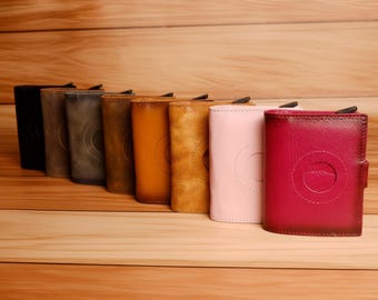 Genuine Leather AirTag Wallet, RFID Protection, Minimalist Card Holder