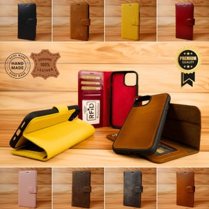 Funda magnética desmontable para iPhone 15-14 / Pro/Pro Max /Plus, con tarjetero de cuero, RFID y Magsafe, diseños especiales para Halloween.