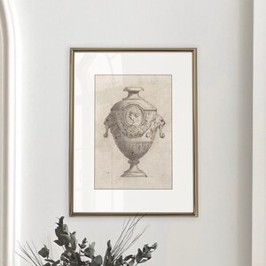 Vintage Architectural Drawing |Architectural Drawing PRINTABLE|Sketch Architecture|Antique Drawing Prints |Sketch Printable Wall Art |105Bis