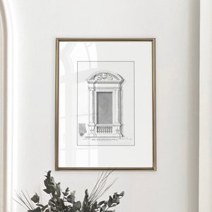 Vintage Architectural Drawing |Architectural Drawing PRINTABLE|Sketch Architecture|Antique Drawing Prints |Sketch Printable Wall Art|1043bis