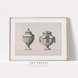 Vintage Architectural Drawing |Architectural Drawing PRINTABLE | Sketch Architecture|Antique Drawing Prints |Sketch Urn Printable Wall | 100