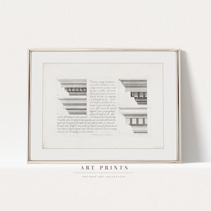 Vintage Architectural Drawing |Architectural Drawing PRINTABLE |Architecture Sketch| Antique Drawing Prints | Sketch Printable Wall Art| 67