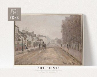 Vintage Cityscape Painting | Paris Art Print | French Cityscape Prints |European Cityscape Painting PRINTABLE | Cityscape Oil Painting | 995