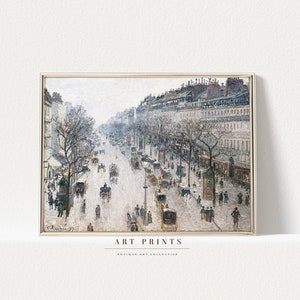 Paris Cityscape Painting | Vintage Art Print | French Cityscape Prints |European Cityscape Painting PRINTABLE | Cityscape Oil Painting | 994