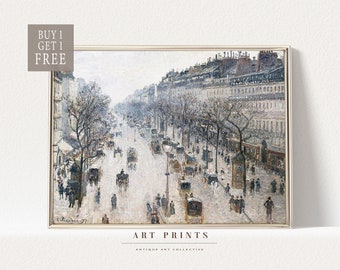 Vintage Cityscape Painting | Paris Art Print | French Cityscape Prints |European Cityscape Painting PRINTABLE | Cityscape Oil Painting | 994