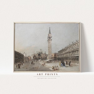 Venice Cityscape Painting | Vintage Canal Art Print | Italian Cityscape Prints |Cityscape Painting PRINTABLE | Cityscape Oil Painting | 958