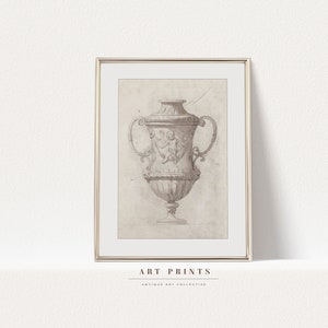 Vintage Architectural Drawing |Architectural Drawing PRINTABLE |Sketch Architecture| Antique Drawing Prints |Sketch Urn Printable Wall | 104