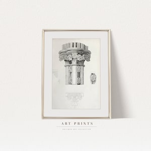 Architecture Drawing |Vintage Architectural Drawing PRINTABLE |Architecture Sketch| Antique Drawing Prints | Sketch Printable Wall Art | 68