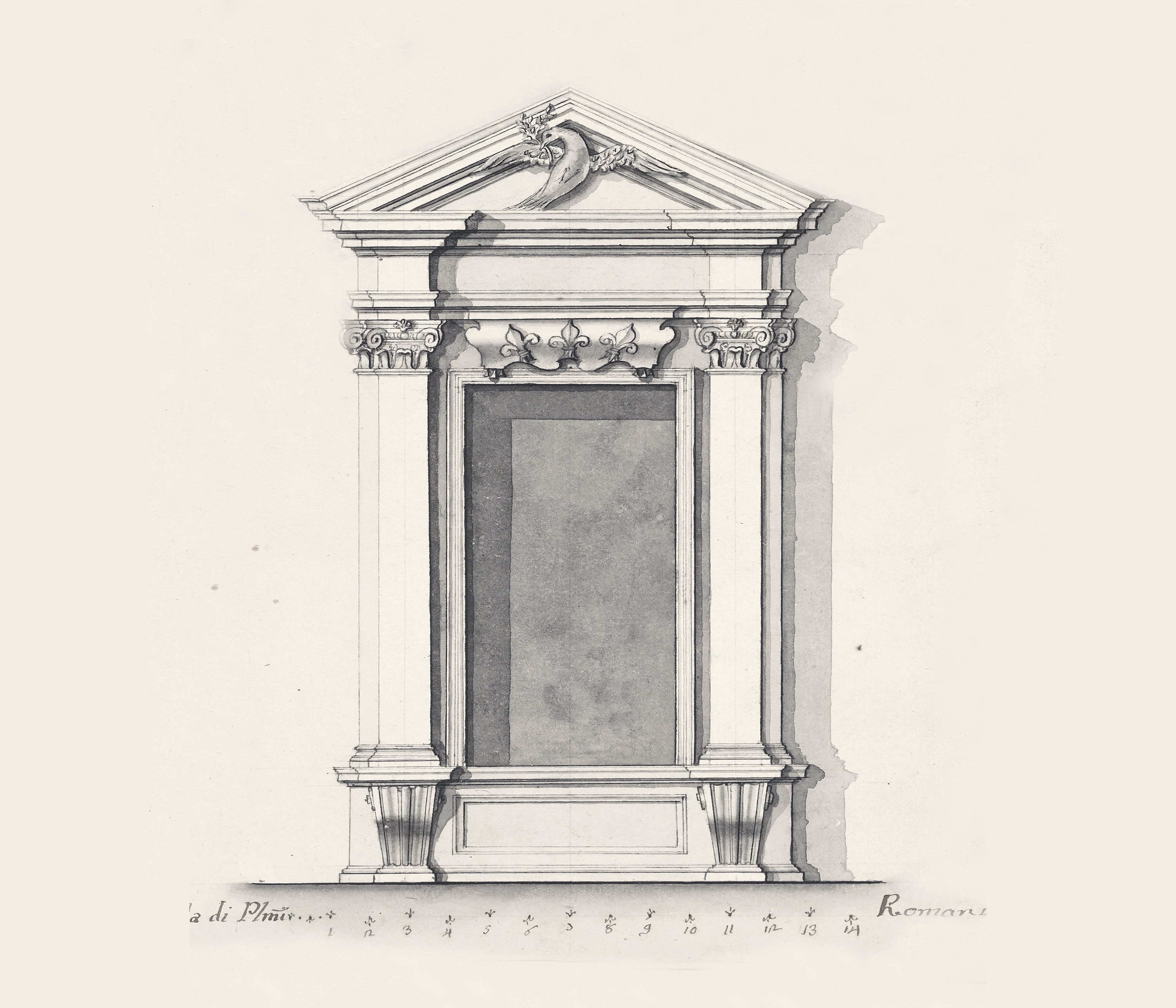 Dibujo de arquitectura / Dibujo arquitectónico vintage - Etsy México