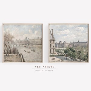 Vintage Cityscape Painting Gallery Wall Art| Paris Art Prints Set | European City Print Set | Paris PRINTABLE Vintage Gallery Set |S103-S4