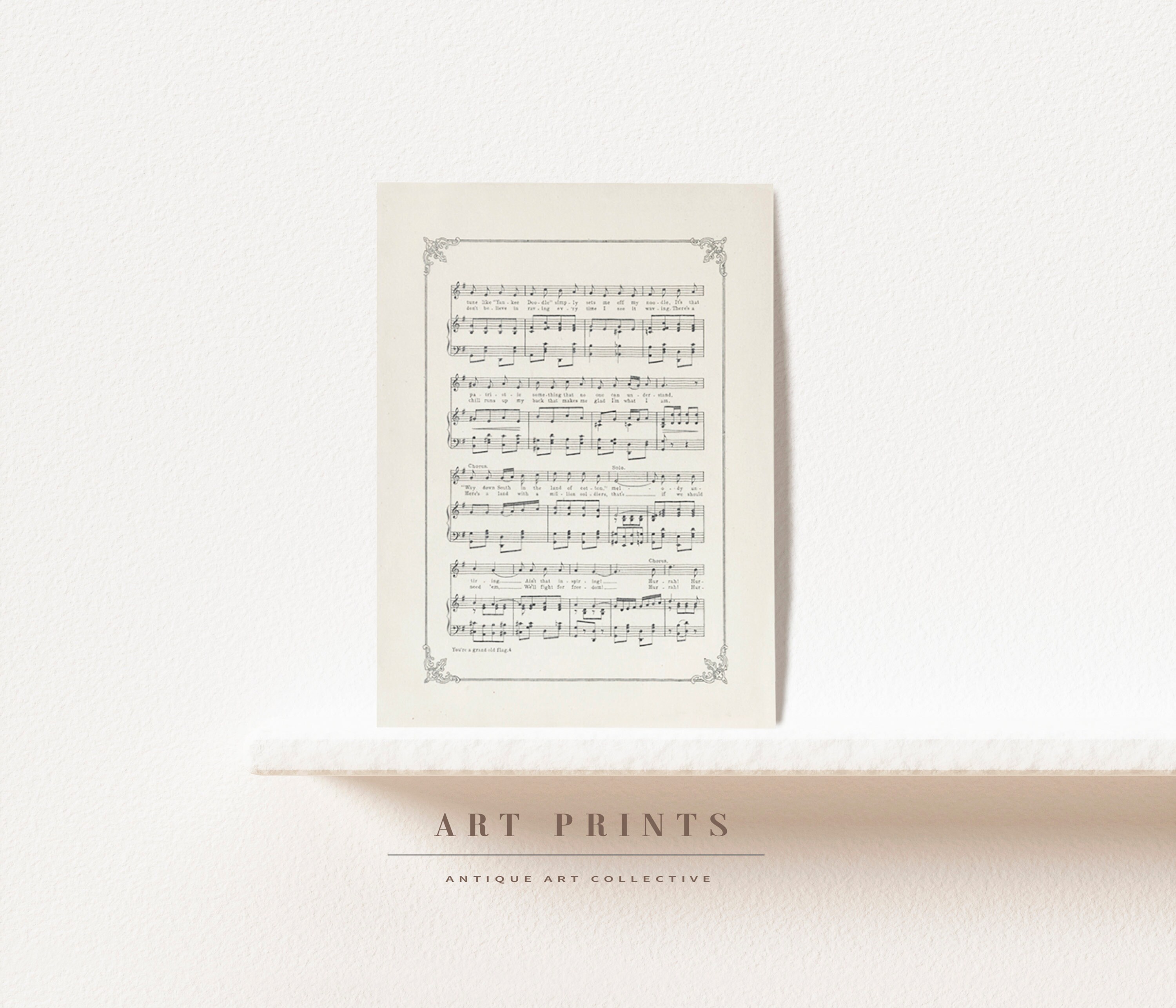Vintage Sheet Music Print Printable Old Music Pages - Etsy