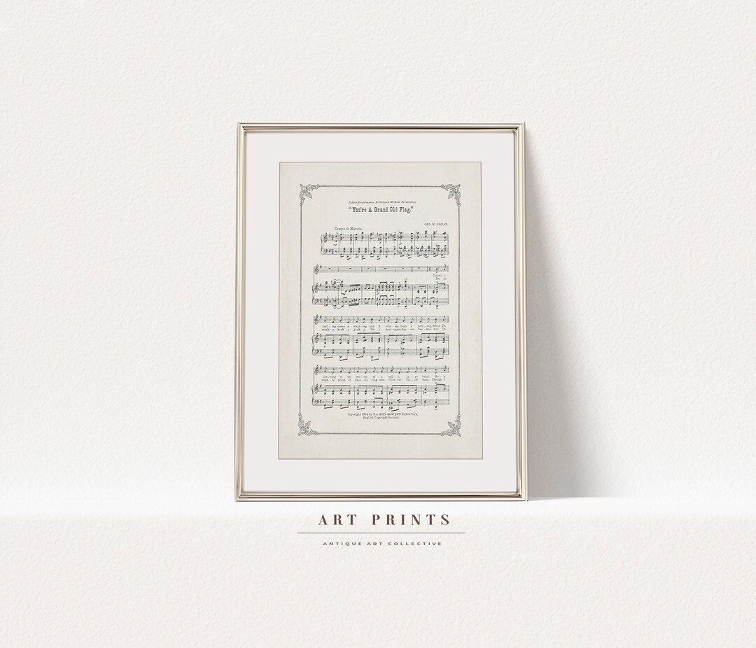 Vintage Sheet Music Print | Printable Old Music Pages | Musical Scores ...