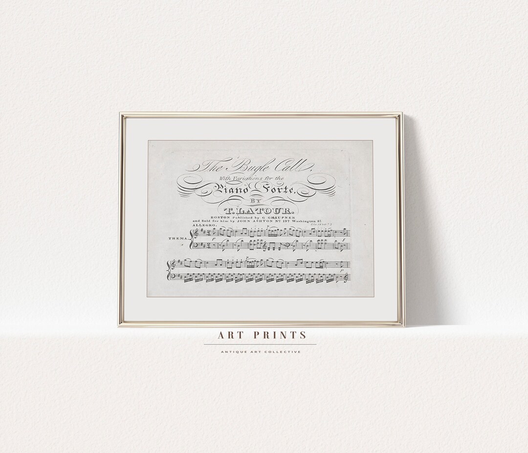 Vintage Sheet Music Print | Printable Old Music Pages | Musical Scores ...