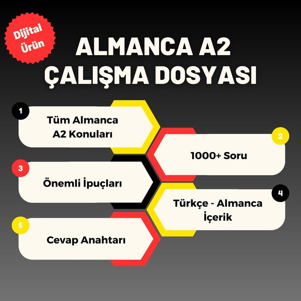 Almanca A2 Alistirma Dosyasi (Tüm A2 Konulari, 1000+ Soru, Cevap Anahtari)