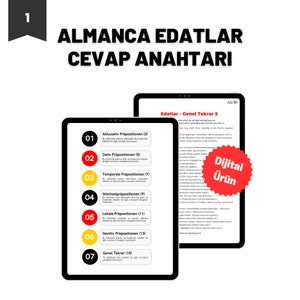 Tüm Almanca Edatlar A1-B1 Edatlar Konu Anlatimi, 500 Soru, Cevap Anahtari imagem 6