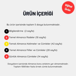 1000 Temel Almanca Cümle Almanca Fiiller, Almanca Kelimeler, Önemli İpuçları image 6