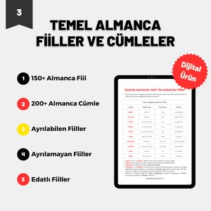 1000 Temel Almanca Cümle Almanca Fiiller, Almanca Kelimeler, Önemli İpuçları image 4