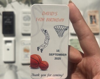 Sports & Ballet Birthday Party Favor–Bottle Opener Fridge Magnet Tennis, Baseball, Basketball, Volleyball Theme Personalized Party Gift