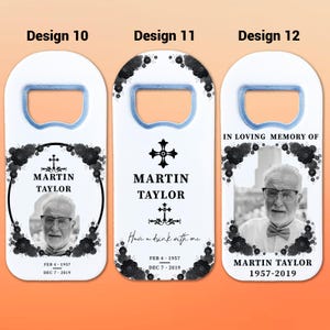 Bulk Personalized Funeral Favors Bottle Opener Magnet,In Loving Memory,Remembrance Gift,Memorial Favors for Guest
