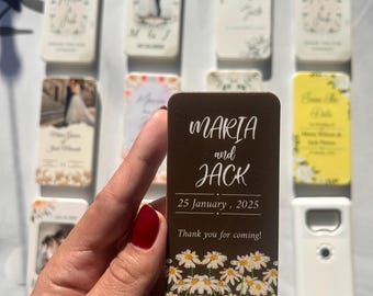 Personalized Bottle Opener Magnet Wedding Favor