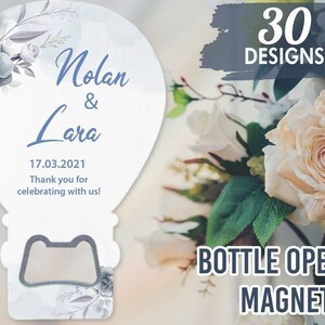 Customizable Bottle Opener Magnet Wedding Favor
