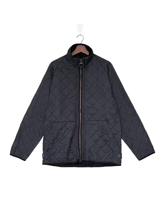 2000s~ Barbour 3 Warrant Quilted Puffer Jacket, Men's XL unclear navy blue type Vintage Second Hand