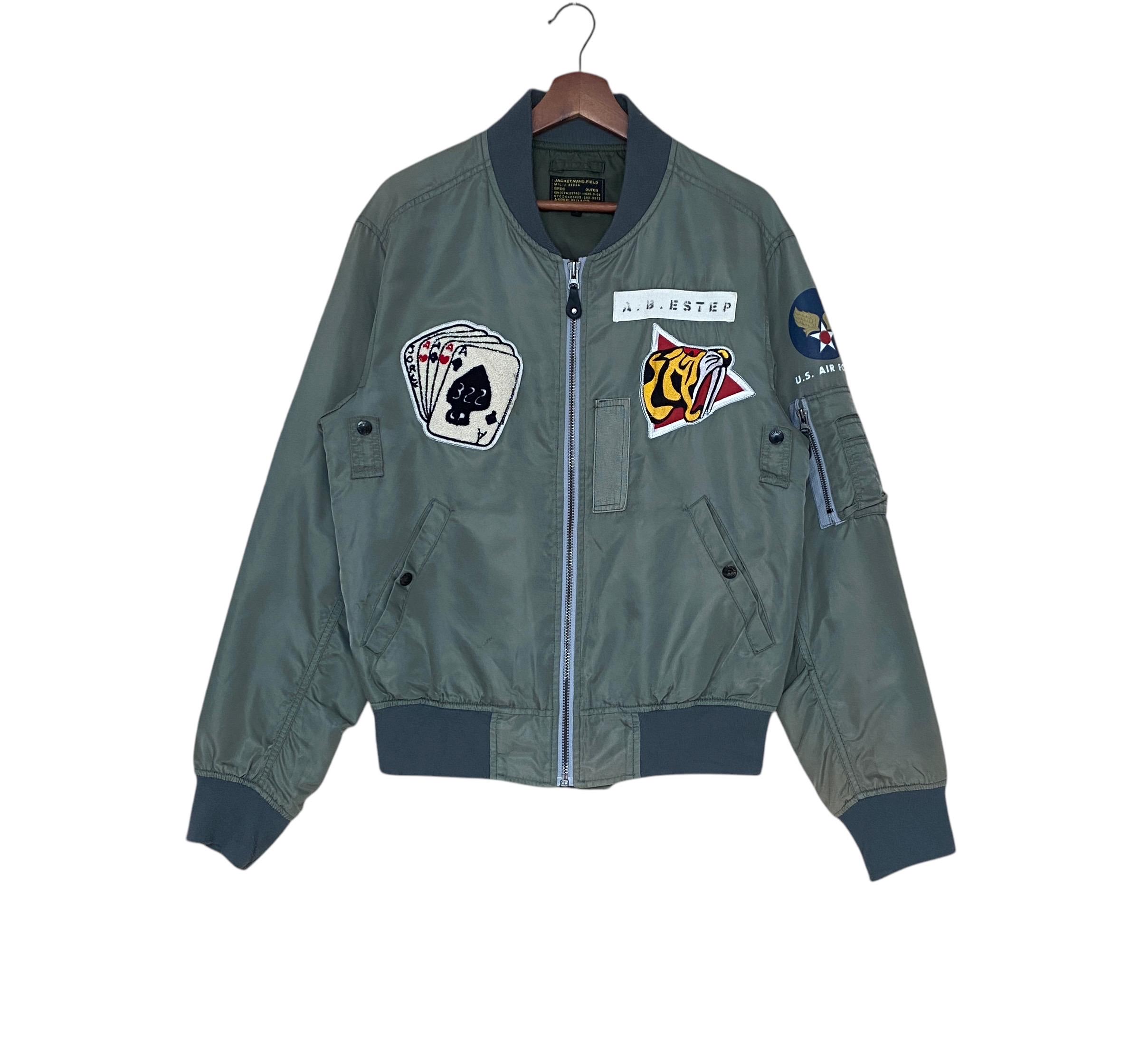 Aspesi, Rare Design Vintage Brand Aspesi Blu & Co MA-1 Fly Jacket 2000s