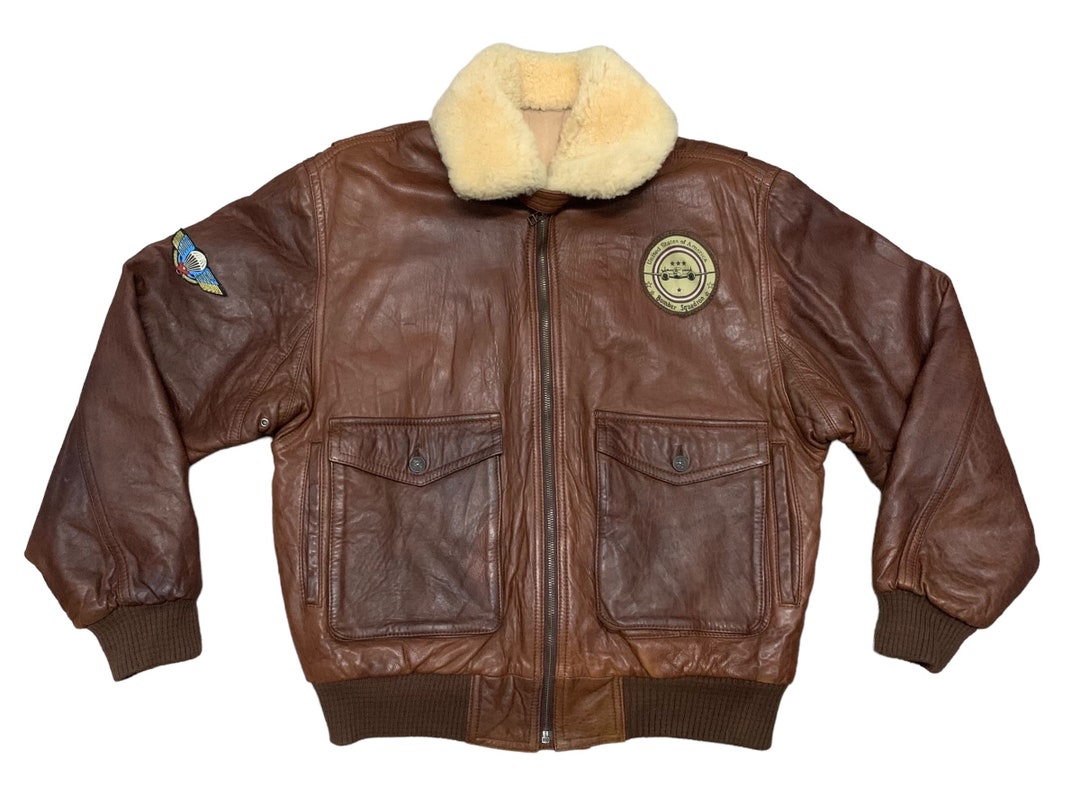 Vintage Citalion Air Force Hand Made Leather Jacket 1980s Etsy