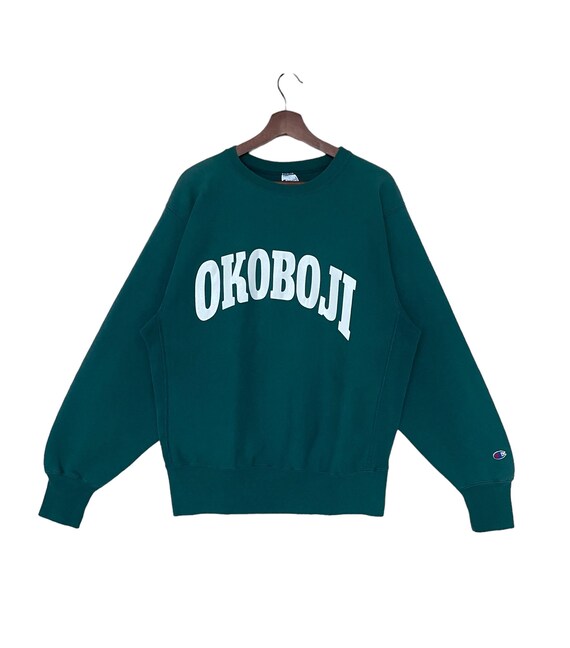 2025年新作 Champion Vintage Rare Reversible Sweatshirt Okoboji Wave トップス