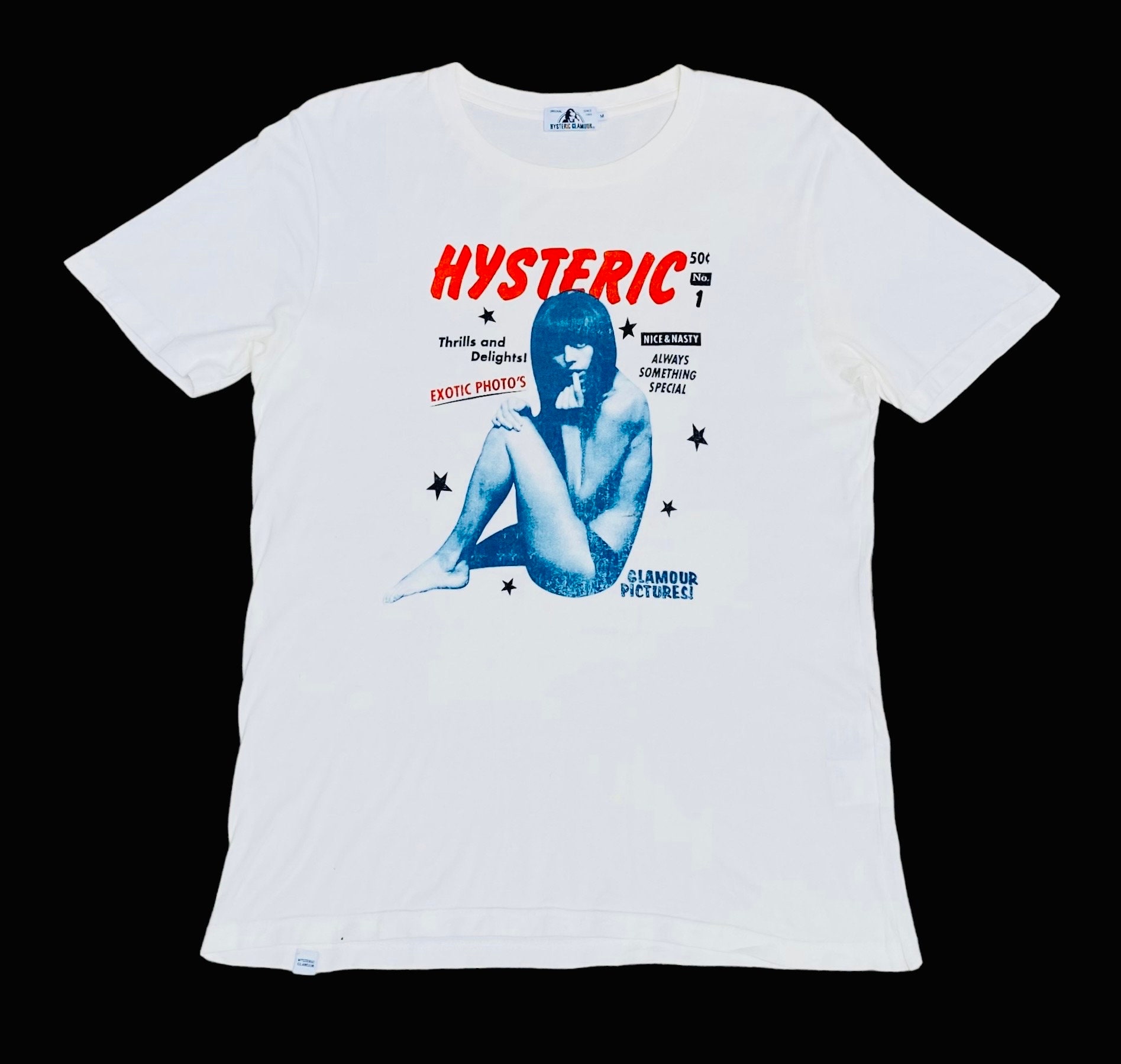 ヒステリックグラマー Tシャツ ガールプリント naked girl ヒステリックグラマー ヌードガールプリント リンガーTシャツ М